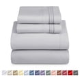 thumbnail image 1 of Nestlé Juego de Sábanas Tamaño King, Suaves Al Instante, Bolsillo Profundo 4 Piezas, Microfibra Suave Lujo Gris Plateado, 1 of 9