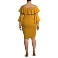 thumbnail image 6 of Ella Samani Women's Plus Size Off the Shoulder Bell Sleeve Dress, 6 of 6
