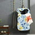 thumbnail image 5 of RMDQTR Durable Large Laundry Backpack with Drawstring Closure Ideal for Laundry Trips,Travel&Camping Blue and Yellow Flowers, 5 of 7