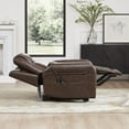 thumbnail image 5 of CHITA Top grain leather Heat and Massage Recliner with USB Charging Ports, Brown, 5 of 9