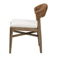 thumbnail image 4 of Baxton Studio Chloe Modern Bohemian Walnut Brown Finished Mahogany Wood and Natural Rattan Dining Chair, 4 of 7