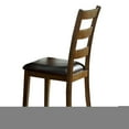 thumbnail image 4 of Benjara 3 Piece Wooden Dining Set with Square Table, Brown, 4 of 4