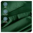 thumbnail image 3 of Full XL Sheet Set - Luxury 1800 Ultra-Soft Microfiber Full Extra Long Sheets - Double Brushed - Deep Pockets - Easy Fit - 4 Piece Set - Bed Sheets (Full XL, Heathered Forest Green), 3 of 8