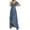 D346/Blue, variant on Dresses For Women Elegant Casual Chiffon Dress With Double Collar And Hemline Flounce For Party Evening Wear Beach Vacation Outfits Fashion Clothing