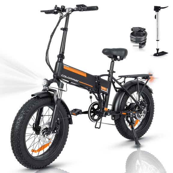 COLORWAY 750W Electric Bike for Adults , 20X4.0" Electric Bicycles with 36V/12AH Removable Battery E Bikes UL2849
