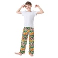 thumbnail image 2 of FORMRS Boys Pajama Pants with Pockets Size 9-10Y Kids Lounge Sleep Bottoms, Pink Oranges, 2 of 8