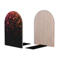 thumbnail image 2 of Hirioo Colorful Sparkling for Bookends Decorative Bookends for Shelves for Home or Office, Non-Slip Base, 2 of 8