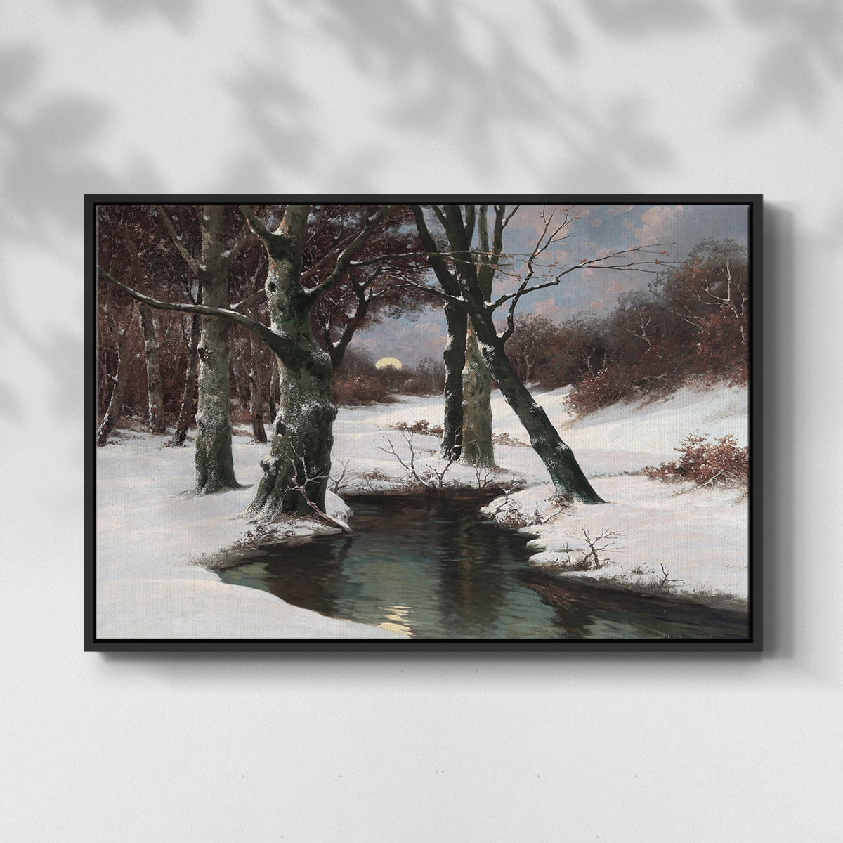 Vintage Landscape-CCLXXXV By Wexford Home Framed in Black Wood Gallery Wrapped Canvas 17 in. x 25 in.