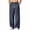 Blue, variant on Mens Joggers Casual Loose Drawstring Elastic Waist Wide Leg Pants Outdoor Sport Cropped Pants with Pockets
