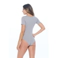 thumbnail image 4 of Natural Uniforms Short Sleeve Round Neck Body Suit--Breathable Cotton Stretch(Grey, X-Large), 4 of 6