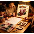 thumbnail image 4 of Christmas Pearl Art Kit with Frame, DIY Bead Painting Craft for Adults and Beginners, Holiday Home Wall Decor Set, Christmas Crafts for Indoor Holiday Decorating, 4 of 5