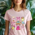 thumbnail image 5 of Back to School Teacher Shirt – Cute Supplies Bows Globe Bus Graphic Tee, Forest Green, Size 3XL, 5 of 6