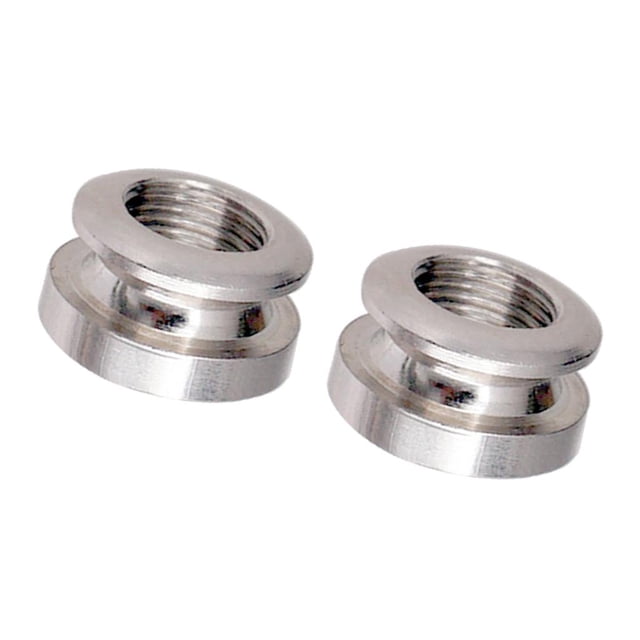 Esquirla 2 Pieces Guitar Strap Lock Button Threaded Jack for Guitar Parts Sliver
