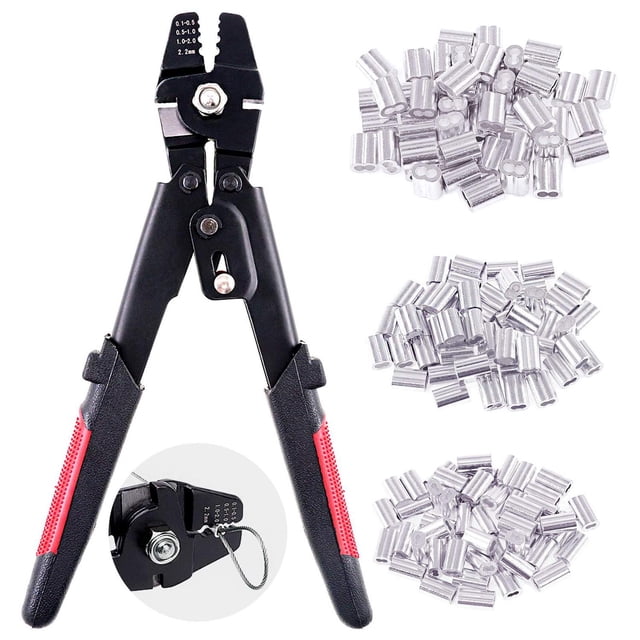 Swpeet Profession - Herramienta de prensado de cuerda de alambre de hasta 2,2 mm, herramienta de pre