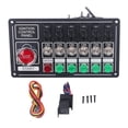 thumbnail image 1 of Panel de interruptor basculante de encendido de motor de coche con botón de arranque de fusible, estilo automovilístico multifunción de 6 bandas Universal Jadeshay  A, 1 of 9