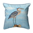 thumbnail image 1 of Betsy Drake ZP627 Coussin Extra Large 22 x 22 Po. Héron Bleu sur Souche, 1 of 1