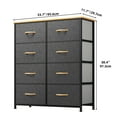thumbnail image 7 of Uforic 8 Drawer Dressers,Chest of Drawers Fabric Storage Dressers for Bedroom Living Room Dark Gray, 7 of 7