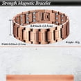 thumbnail image 4 of Wollet 99.99% Pure Copper Magnetic Bracelet, Large Bracelet, 3X Magnets, Gifts for Men Valentine's Day Jewelry, 4 of 8