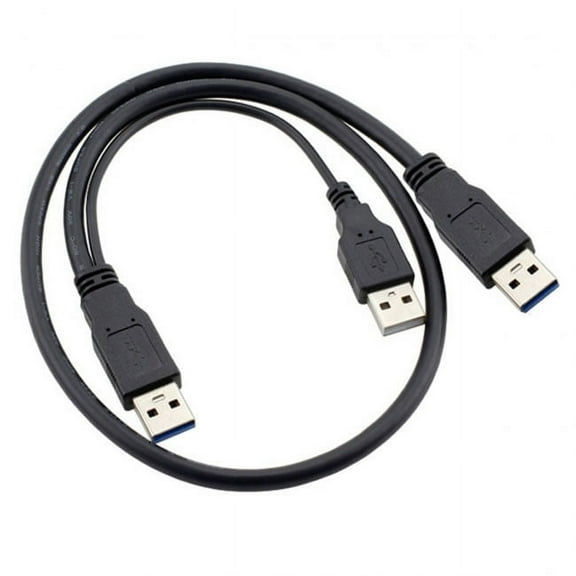 FVH super speed USB 3.0 power Y cable two A Male to USB Male for external Hard Disk