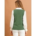 thumbnail image 5 of DARING DIVA Women's V Neck Sleeveless Pullover Sweater Vests XL Green, 5 of 6