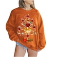 thumbnail image 2 of Estink Hauts pour Femmes Décontractés Chics Automne, Mode Féminine Manches Longues Col Rond Imprimé de Noël Hauts Amples, Blouses Chandails en Molleton, 2 of 5