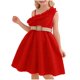 thumbnail image 1 of Vestido Corto de Verano sin Mangas Vestido de Cuello de Camisa con Bolsillos de Carga Y Correo de Arco de Satén a Juego Vestido de Verano Casual para Fiestas Y Uso Diario, 1 of 7