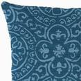 thumbnail image 6 of Jordan Manufacturing 17" x 17" Quasi Tuscan Blue Solid and Oberring Tuscan Blue Medallion Reversible Square Outdoor Throw Pillow (2 Pack), 6 of 11