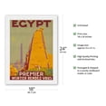 thumbnail image 2 of Egypt - Premier Winter Rendez-Vous (Rendezvous) - Karnak Temple - Vintage Travel Poster by Roger Bréval c.1930s - Japanese Unryu Rice Paper Art Print (Unframed) 18 x 24 in, 2 of 4