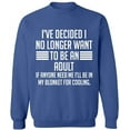 thumbnail image 2 of OXI Crewneck Sweatshirt - My Blonket For Cooling, Basic Casual Sweatshirts for Men's and Women Fleece Sweatshirt Long Sleeve - Indigo Blue 3X-Large, 2 of 2