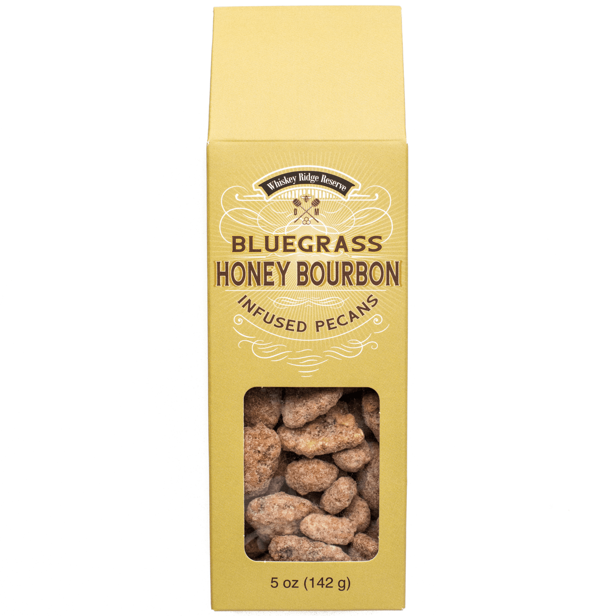 Damn Man Snacks 15oz Bluegrass Honey Bourbon candied Pecans Gift - 3 packs Whiskey Nuts Candied Nuts Gifts for Men