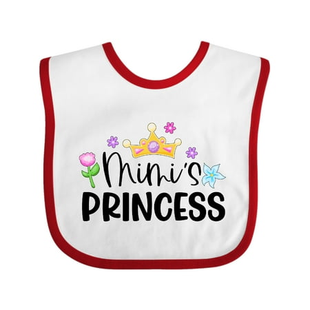 

Inktastic Mimi s Princess Crown and Flowers Gift Baby Girl Bib