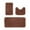 Brown-BW-home supplies, variant on LEFTHIGH Home Solid Color Bath Mats 3 Set Bathroom Rugs for 3 Pcs Toilet Mats Universal Soft Comfortable Water Absorption Non-Slip Thick Machine Washable Easier to Dry Dark Home Decor