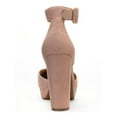 thumbnail image 3 of Sun + Stone Womens Estrella Microsuede Ankle Strap Dress Heels, 3 of 3