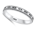 thumbnail image 4 of Aztec Boho X O Kiss Hug Love Stacking Ring .925 Sterling Silver Band Jewelry Female Male Size 3, 4 of 4
