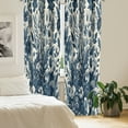 thumbnail image 3 of Ambesonne Navy Blue 4-Panel Curtains, Monochromatic Boho Daisy, 56"x95", Dark Slate Blue Coconut, 3 of 3