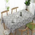 thumbnail image 2 of meioro Rectangle Tablecloth Striped Cotton Line Fringe Table Cover Cloth Decorative Dust-Proof Table Cloth for Indoor and Outdoor Use (Retro Printing, 55x98 Inch / 140 x 250cm), 2 of 5
