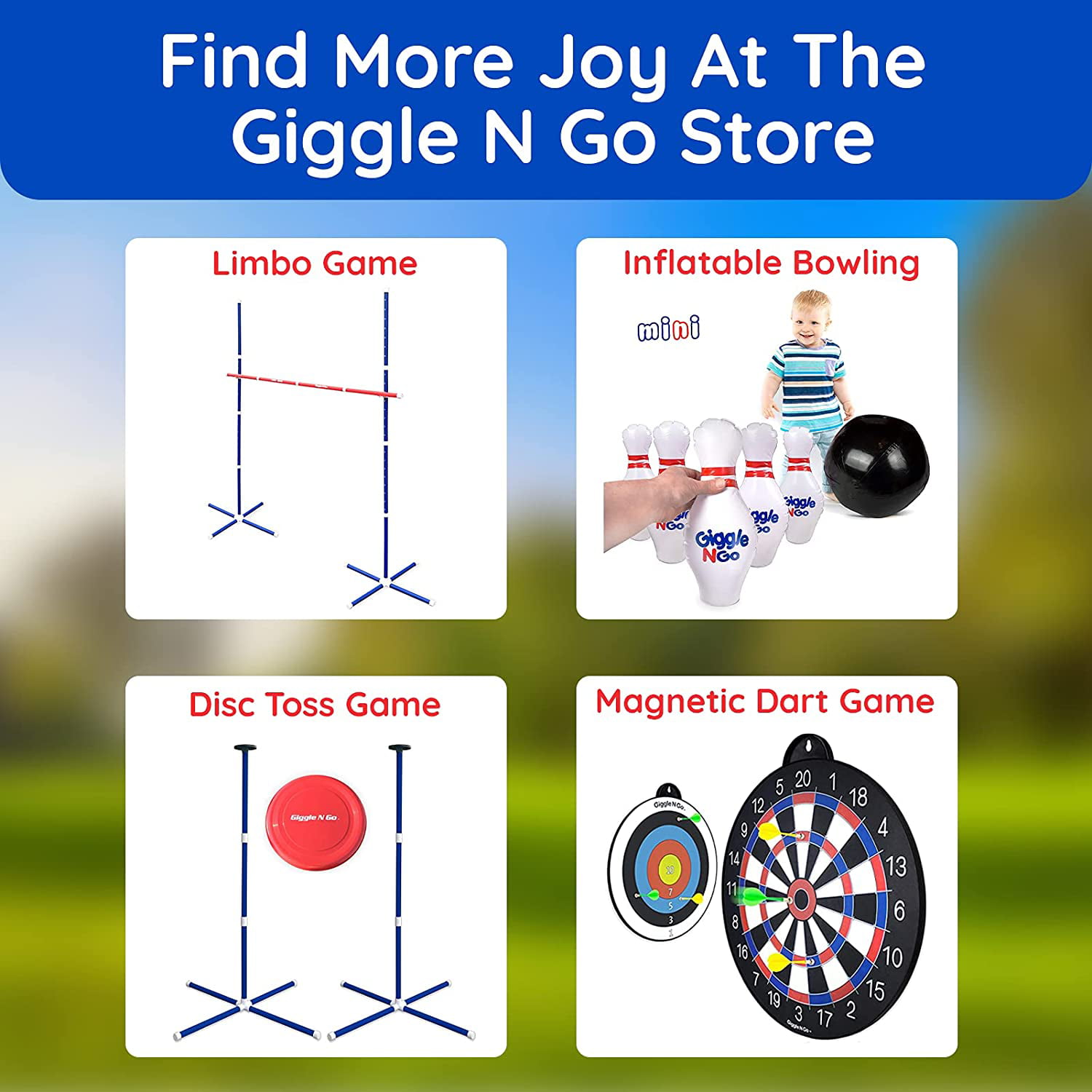 Giggle N Go Outdoor Games - The Original Flarts Floor and Yard Darts Game