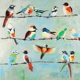 thumbnail image 2 of Atelier B Art Studio 12x12 White Modern Wood Framed Museum Art Print Titled - Small Abstract Colorful Birds, 2 of 4