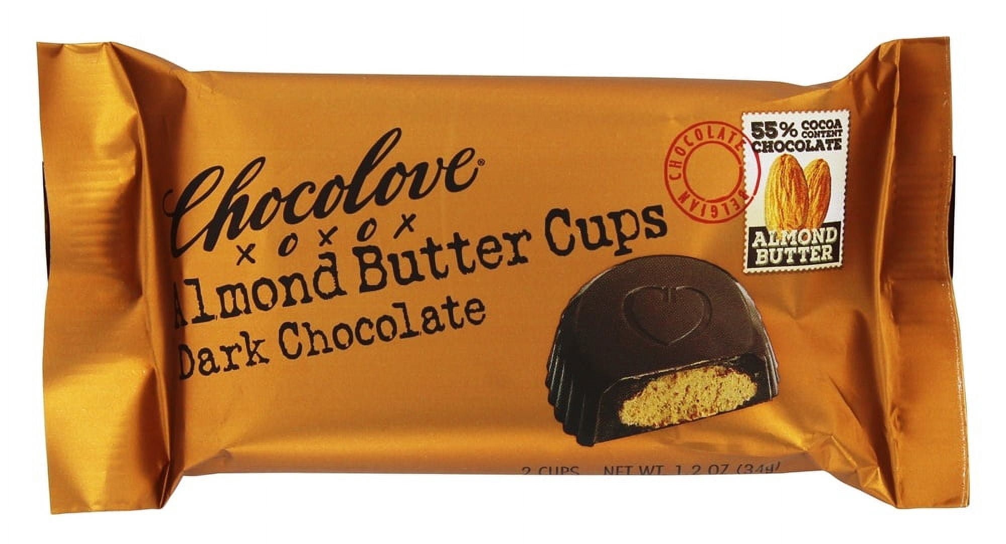 Chocolove  Almond Butter Cups  Dark Chocolate  12- 2 Cup Packs  1 2 oz  34 g  Each