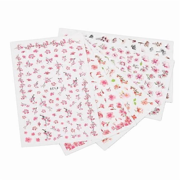 Flower Nail Sticker Safe 3D Self-Adhesive Nail Sticker for DIY Nail Art Decorative Accessories, nail decals.