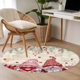 thumbnail image 4 of Small Round Rug 3Ft Washable Non-Slip, Valentine's Gnomes Circle Area Rugs for Living Room Bedroom, Weeping Eucalyptus Pink Red Love Heart Retro Indoor Floor Mats Carpet Runner for Home Decor, 4 of 8