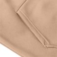 thumbnail image 6 of Plain Solid Fleece Hooded Sweatshirt For Men, Loose Long Sleeve Athletic Shirt, Daily Drawstring Hood Outerwear Brown 3XL, 6 of 8