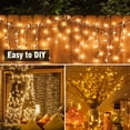 thumbnail image 6 of 33ft LED Fairy String Lights, Babibeauty 100 LED Fairy Twinkle Lights with 8 Modes, Waterproof Christmas Decorative Lights for Bedroom Wedding Party Backdrop Outdoor Indoor Wall Decoration, Warm White, 6 of 10