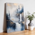 thumbnail image 3 of Canvas Wall Art Abstract Scenery Art Canvas Art Print Mountain Waterfall Trees Watercolor Pictures Wall Decor for Living Room Bedroom Artwork Decorations Stretched Framed Ready to Hang 22"x28", 3 of 9