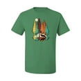 thumbnail image 2 of Trippy California Redwoods Forest Fox Silhouette | Mens Fashion Graphic T-Shirt, Kelly, Medium, 2 of 4