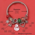 thumbnail image 2 of exquisite Snowflake & Tree Charm Christmas Bracelet - Sparkling Rhinestones, adjustable Clasp, Perfect for Holiday Parties, Gifts, and Winter Fashion accessories, 2 of 7