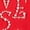 Red, variant on Unisex Cotton T-Shirt with Pearl Embellishment And “Love Is Good” Pattern, Sizes: S-XL