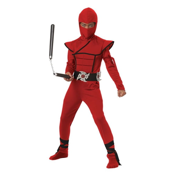 Boys Red Stealth Ninja Costume Large (10-12) Red Large Stealth Ninja