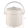 thumbnail image 2 of Compost Bin 3l - Stainless Steel Kitchen Compost Bin - Kitchen Composter For Food Waste - Coal Filt, 2 of 5