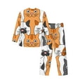 thumbnail image 2 of Kll Funny Cats Sleepwear Mens Flannel Pajamas,Long Cotton Pj Set, 2 of 9